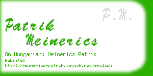 patrik meinerics business card